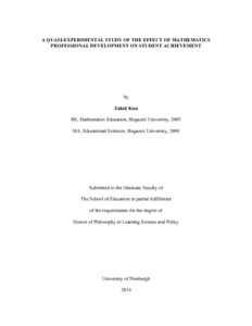 Thesis in elementary mathematics